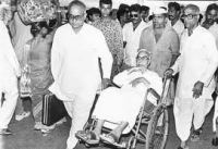 Balasahebji in wheelchair
