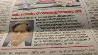 Ratan Tata on Communal Harmony