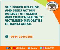 VHP issued Helpline to support minorities of&nbsp;Bangladesh