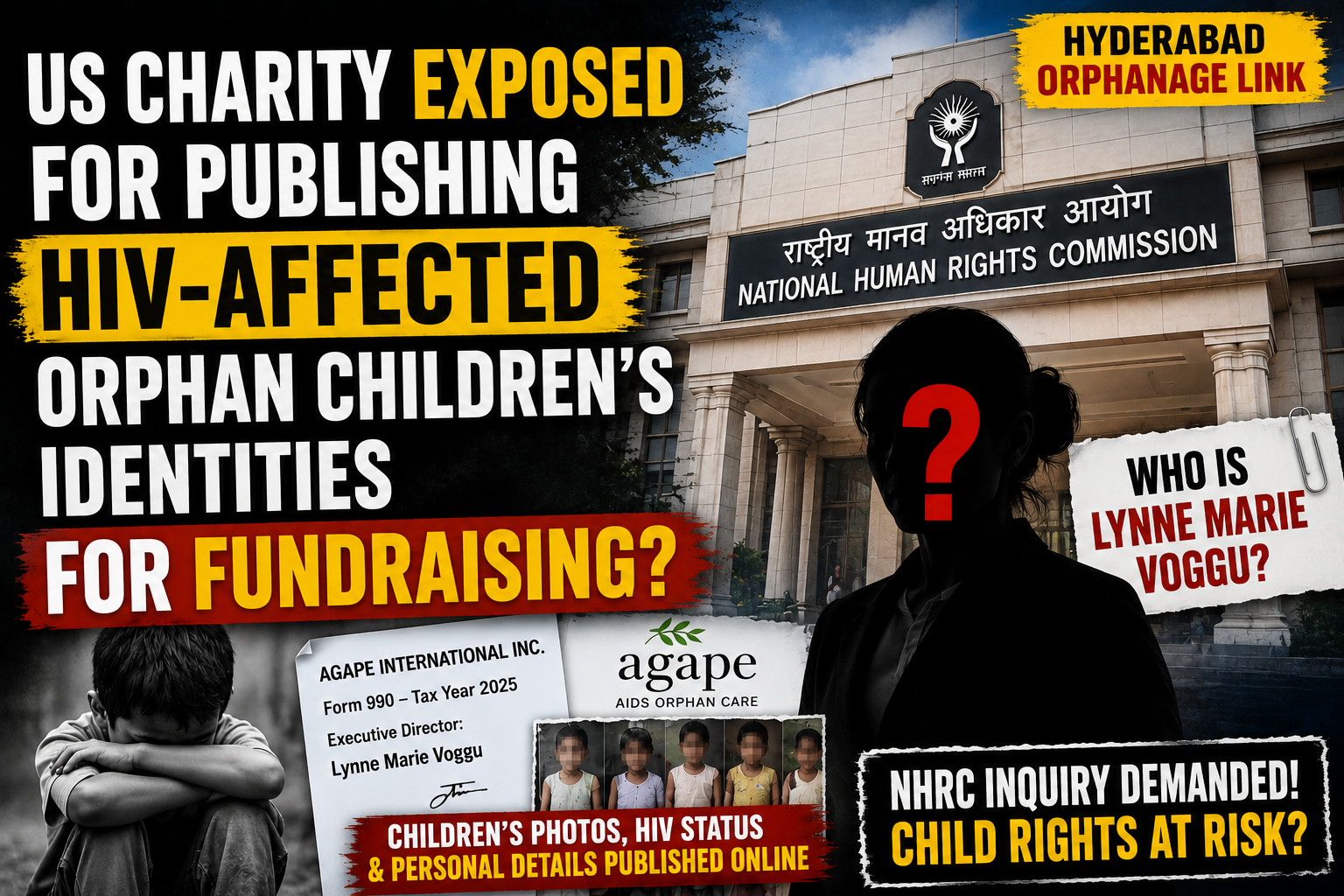 Complaint Alleges US-Based Charity Publicly Exposed Identities & HIV Status of Indian Orphan Children Linked to Hyderabad Agape Home