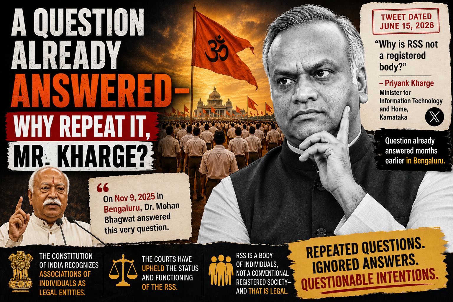 A Question Already Answered — Why Repeat It, Mr. Kharge?
